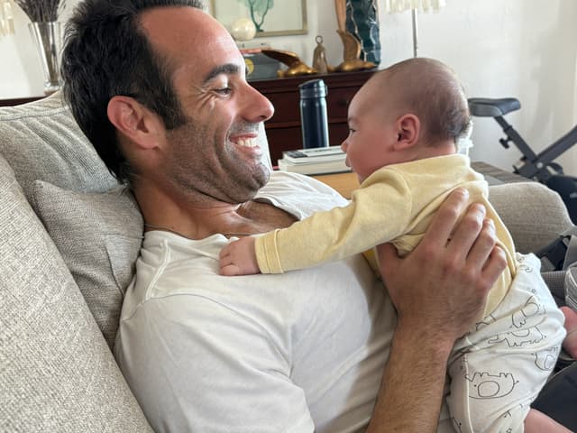 Marcus with baby Beau